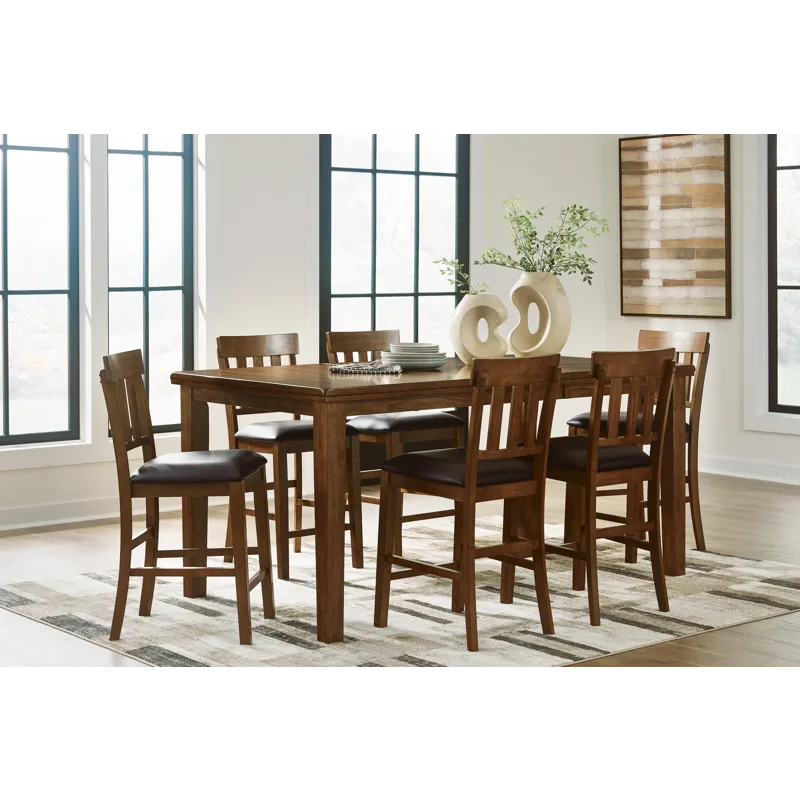 Ralene Counter Hight Dining Table and 6 Barstools