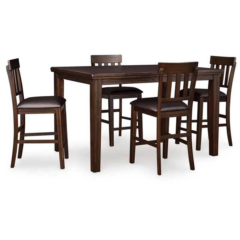 Haddigan Counter Height Dining Table and 4 Barstools
