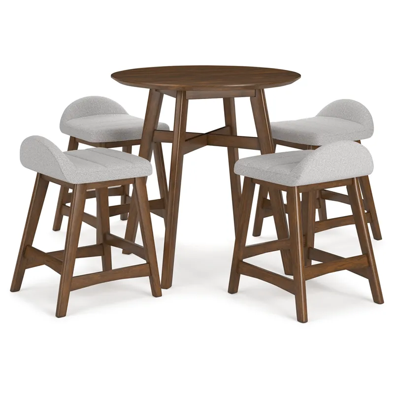 Lyncott Counter Height Dining Table and 4 Barstools