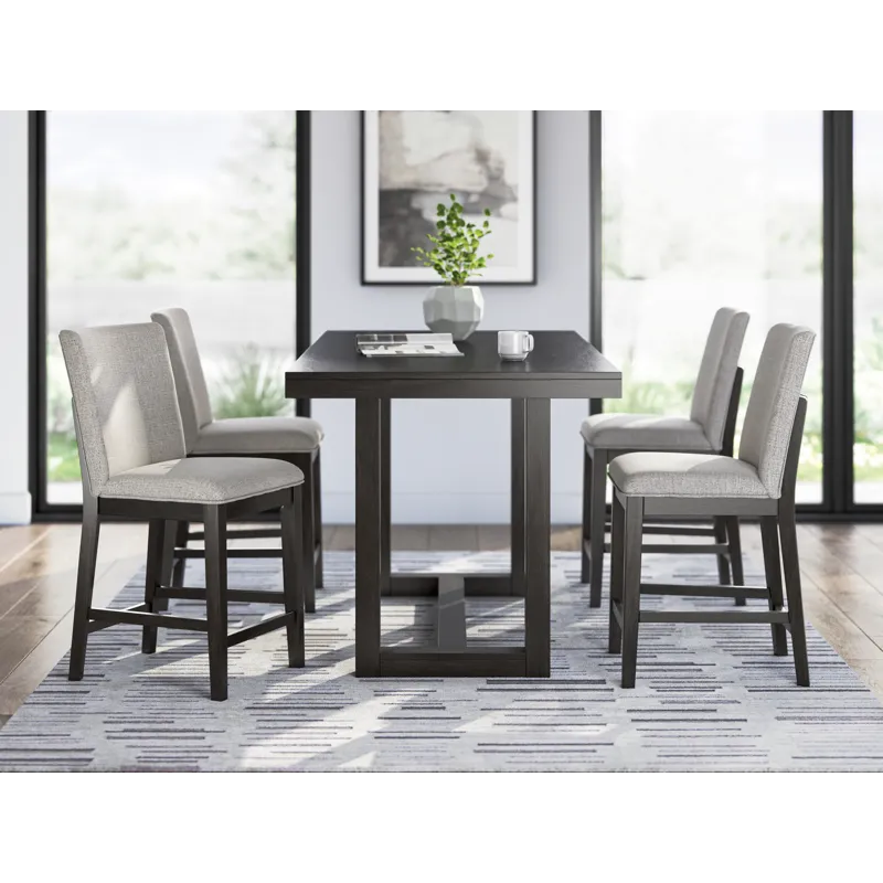 Neymorton Counter Height Dining Table and 4 Barstools