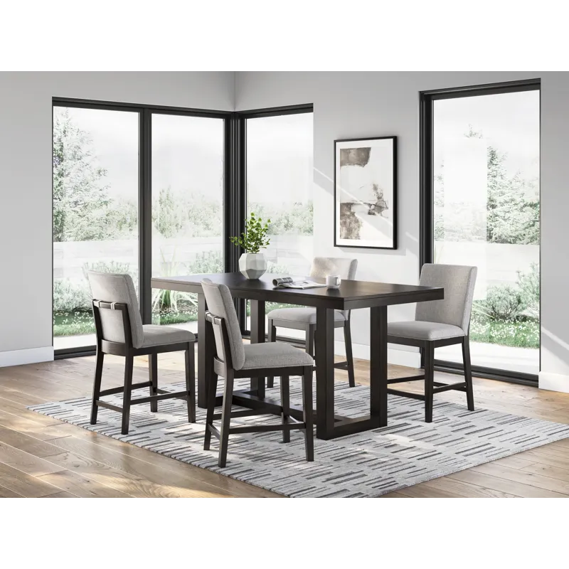 Neymorton Counter Height Dining Table and 4 Barstools