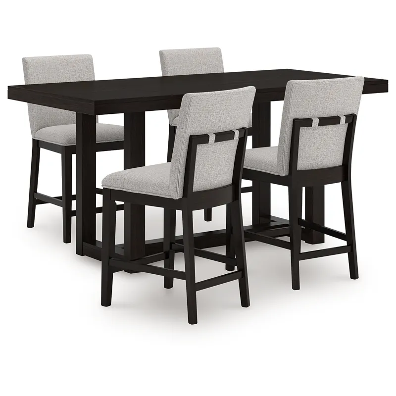 Neymorton Counter Height Dining Table and 4 Barstools