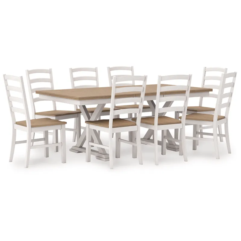 Purlaney Extension Dining Table and 8 Chairs