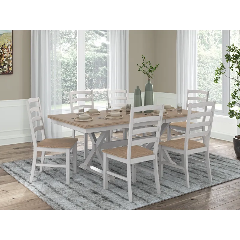 Purlaney Extension Dining Table and 6 Chairs