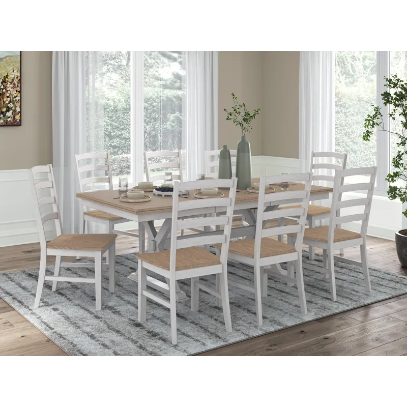 Purlaney Extension Dining Table and 8 Chairs