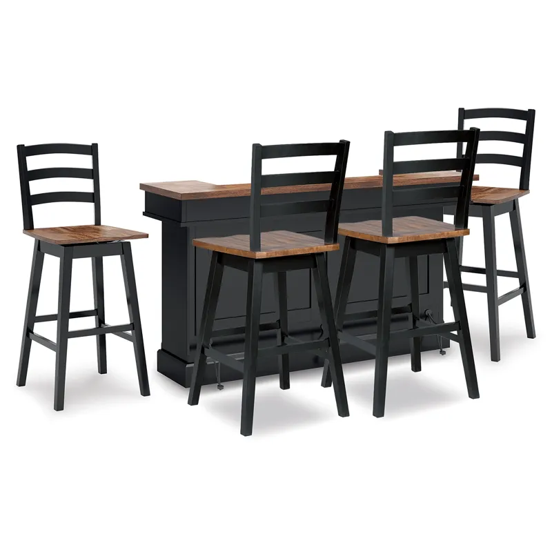 Wildenauer Bar Table and 4 Barstools