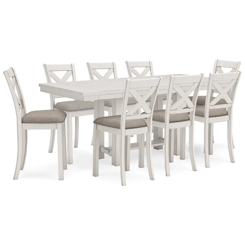 Robbinsdale Counter Height Table and 8 Barstools