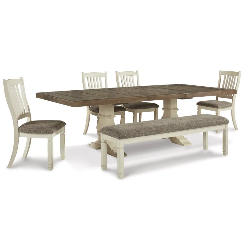 Bolanburg Extension Dining Table, 4 Chairs and Bench