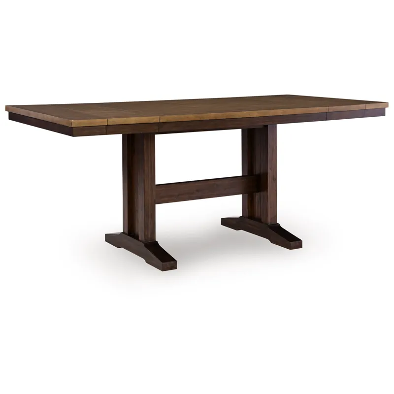 Anixburg Counter Height Extension Dining Table and 8 Barstools
