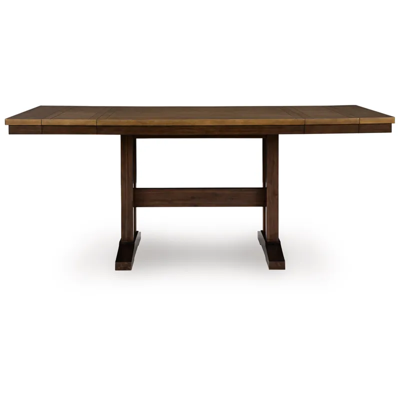 Anixburg Counter Height Extension Dining Table and 8 Barstools