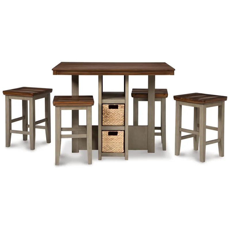 Lettner Counter Height Dining Table and Bar Stools (Set of 5)