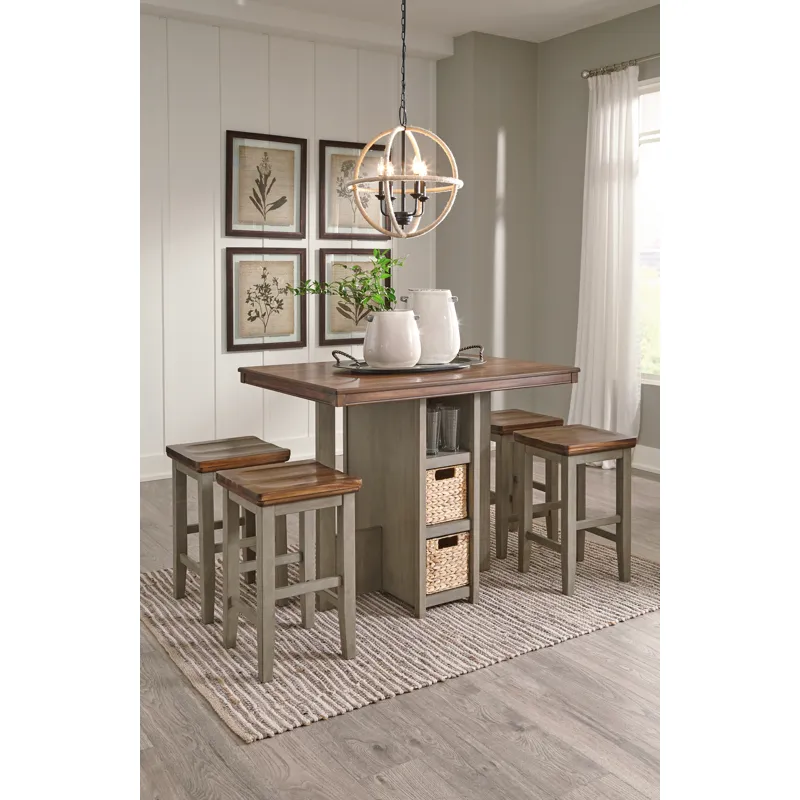 Lettner Counter Height Dining Table and Bar Stools (Set of 5)