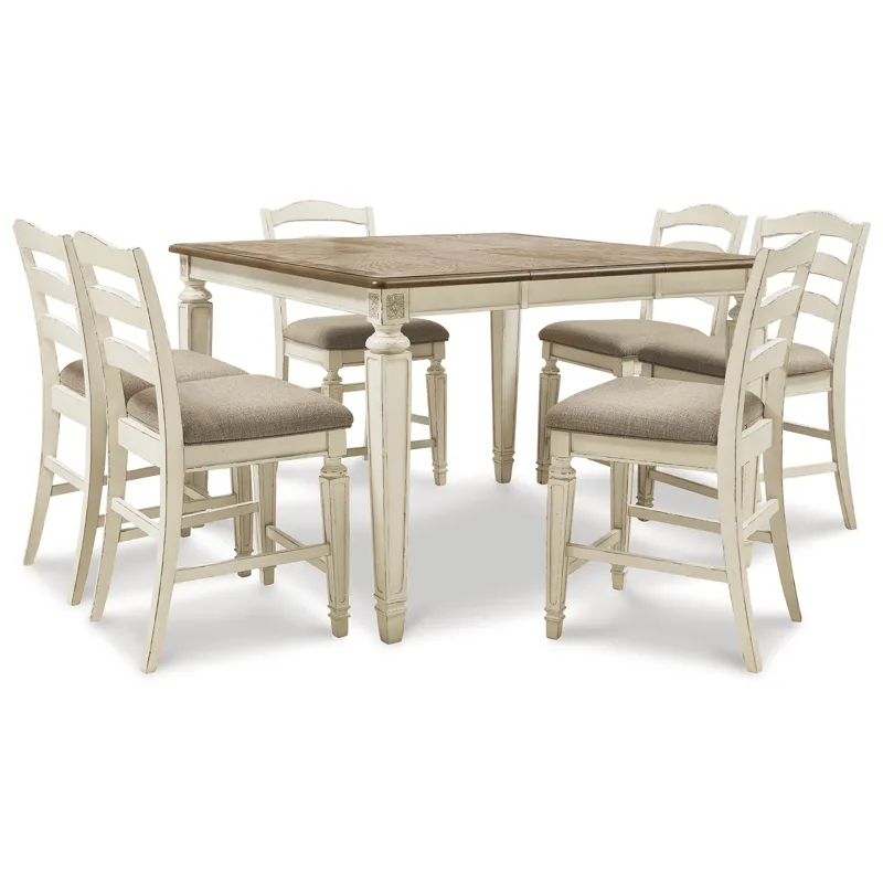 Realyn Counter Height Dining Table and 6 Barstools