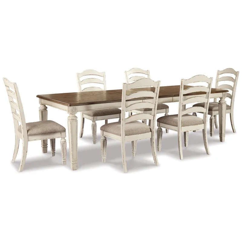 Realyn Extension Dining Table and 6 Chairs