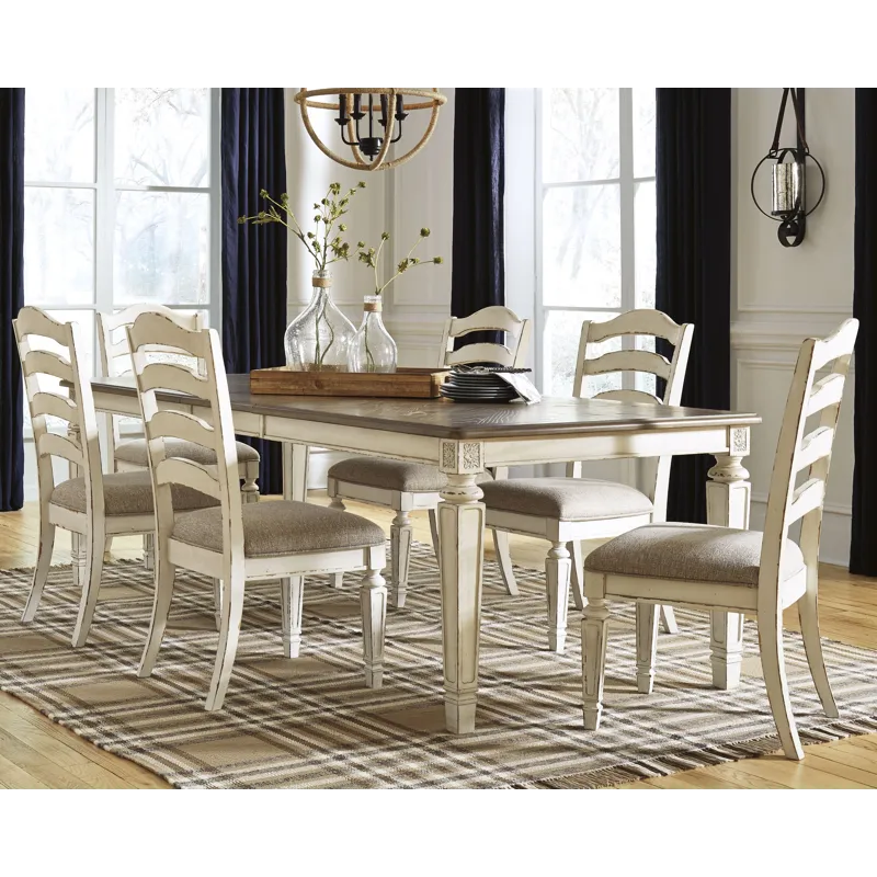 Realyn Extension Dining Table and 6 Chairs