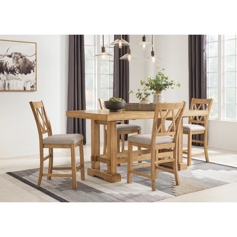 Havonplane Counter Height Extension Dining Table and 4 Barstools