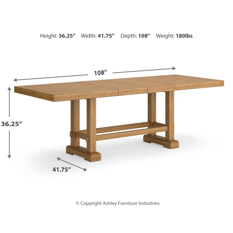 Havonplane Counter Height Extension Dining Table and 6 Barstools