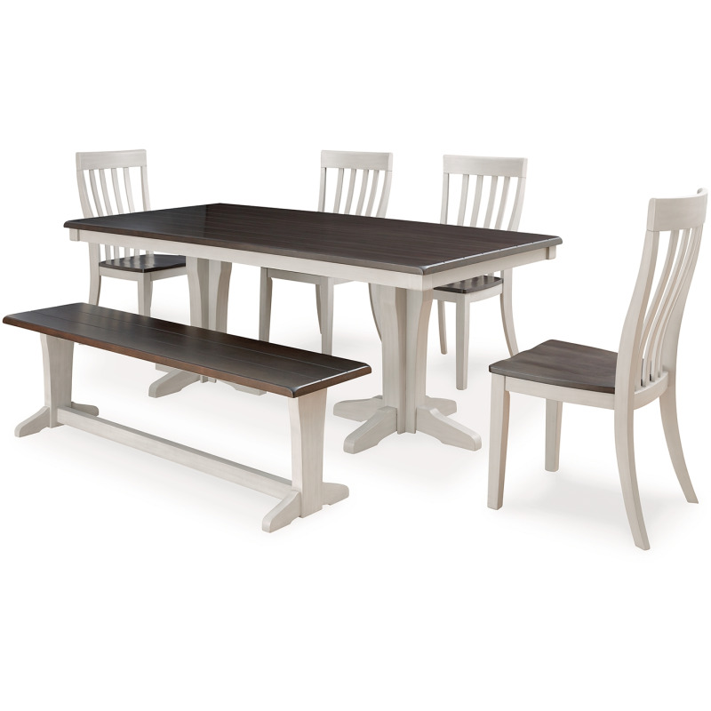 Darborn Dining Table, Chairs and Bench D796D2 by Signature