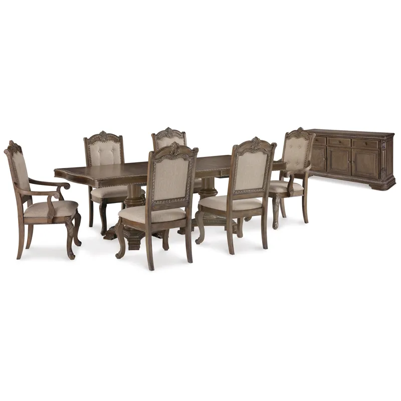 Charmond Dining Table and 6 Chairs with Buffet