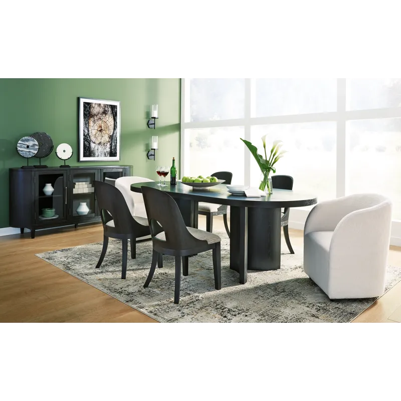 Rowanbeck Dining Table, 2 Arm Chairs and 4 Side Chairs