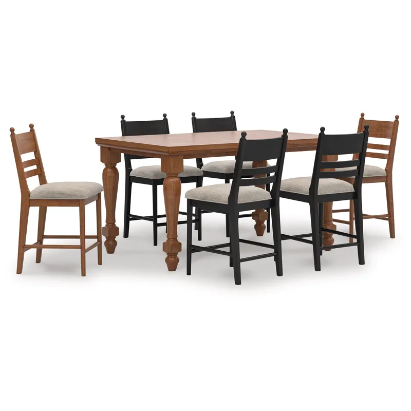 Chadworth Counter Height Dining Table and 6 Barstools