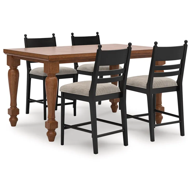 Chadworth Counter Height Dining Table and 4 Barstools