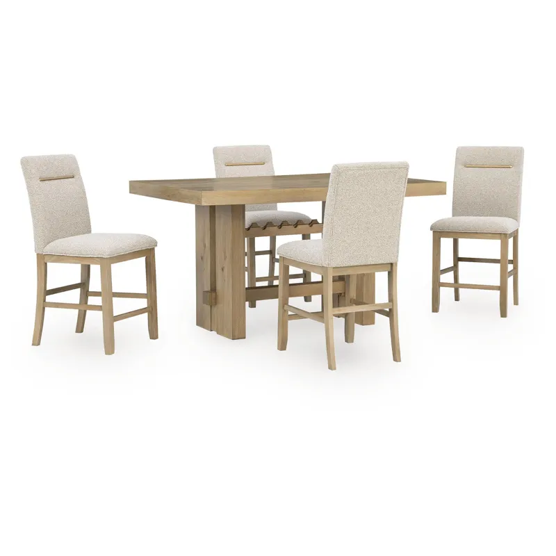 Lasinger Counter Height Dining Table and 4 Barstools