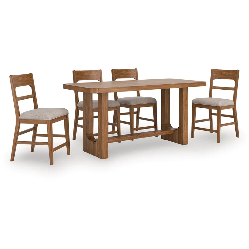 Cabalynn Counter Height Dining Table and 4 Barstools