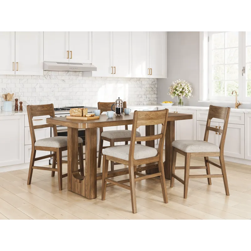Cabalynn Counter Height Dining Table and 4 Barstools