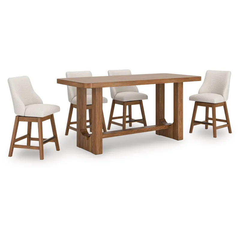 Cabalynn Counter Height Dining Table and 4 Barstools