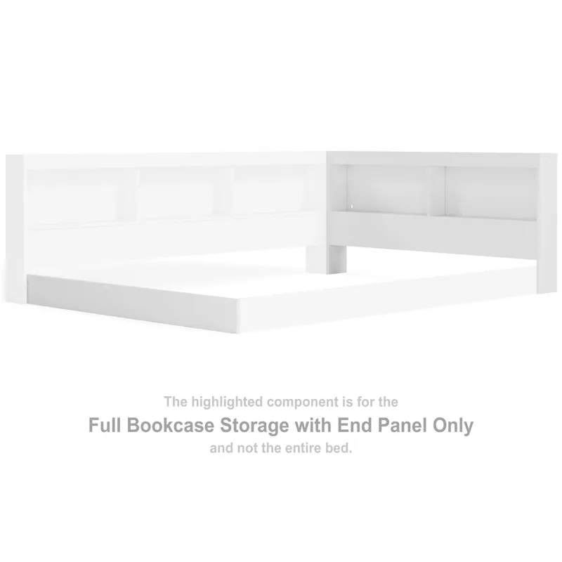 Piperton Full Bookcase Storage with End Panel