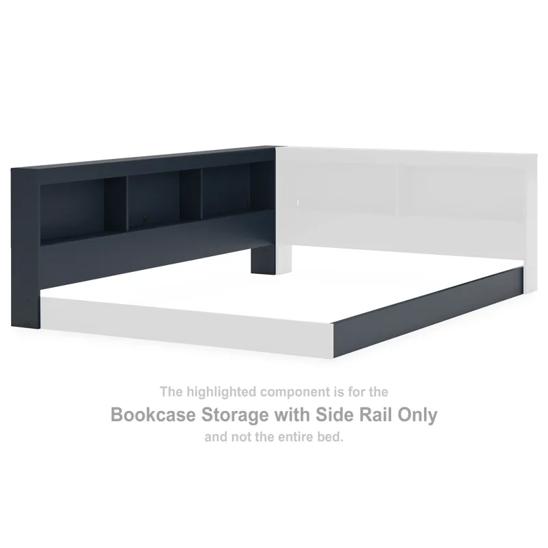 Simmenfort Bookcase Storage with Side Rail