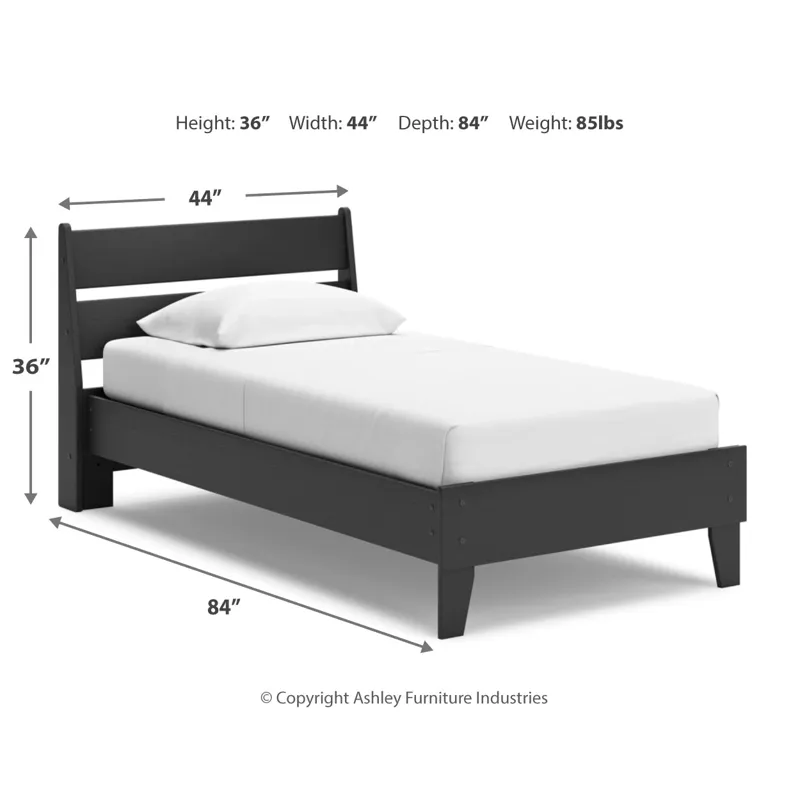 Socalle Twin Panel Platform Bed and Dresser