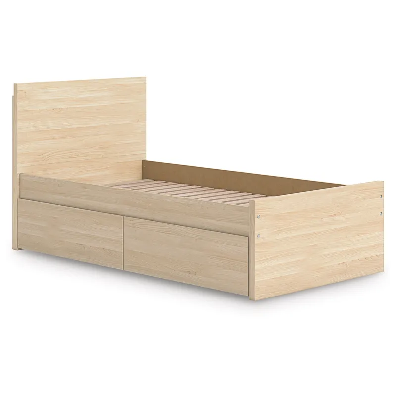 Onita Twin Panel Platform Bed with 1 Side Storage