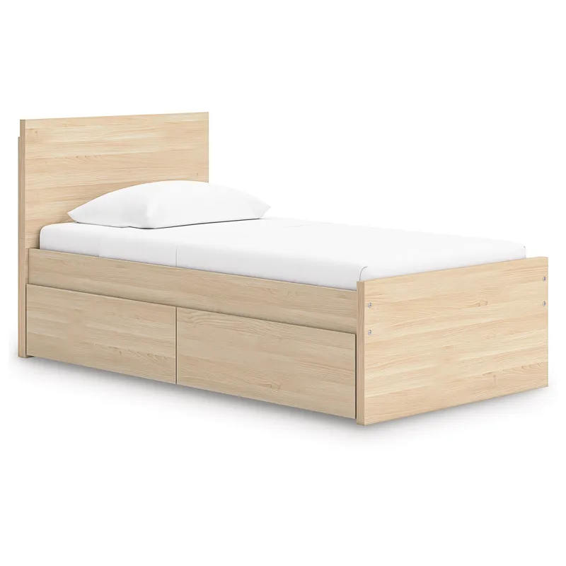 Onita Twin Panel Platform Bed with 1 Side Storage