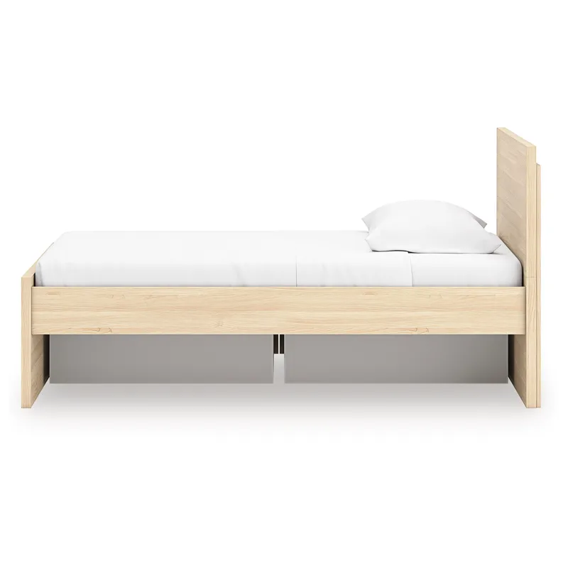 Onita Twin Panel Platform Bed with 1 Side Storage