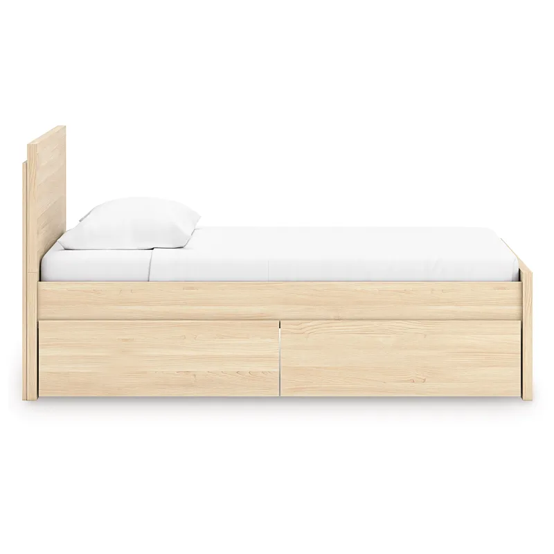 Onita Twin Panel Platform Bed with 1 Side Storage