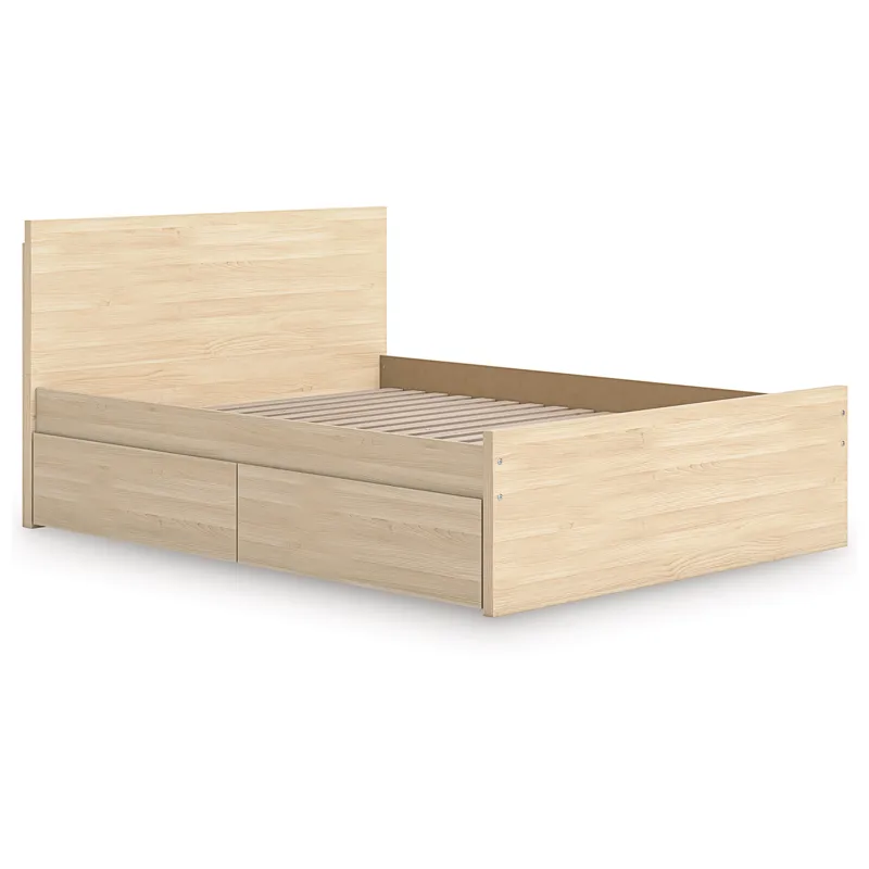 Onita Queen Panel Platform Bed with 1 Side Storage