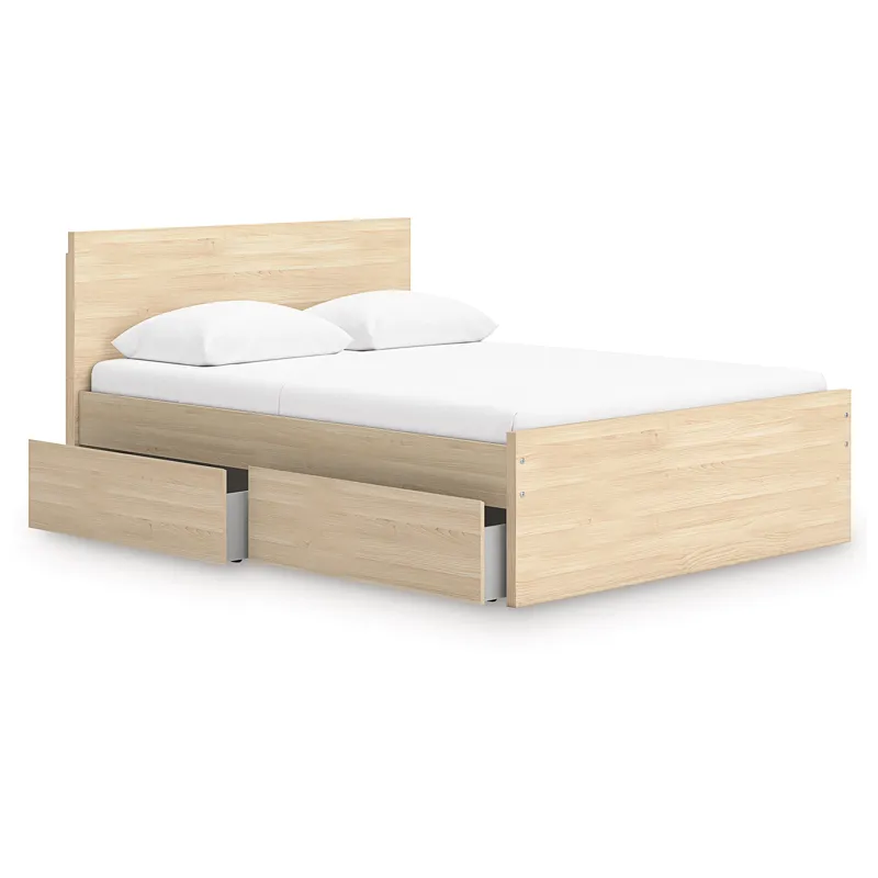 Onita Queen Panel Platform Bed with 1 Side Storage