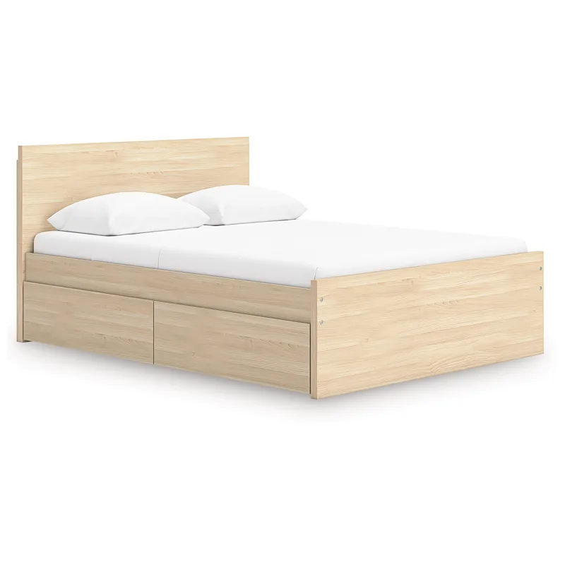 Onita Queen Panel Platform Bed with 1 Side Storage