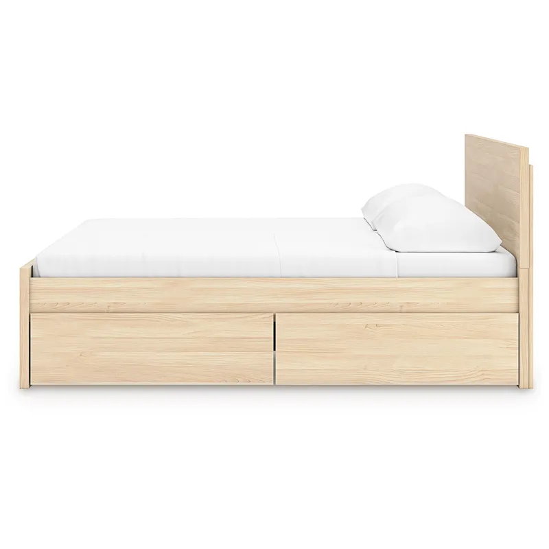 Onita King Panel Platform Bed with 2 Side Storage