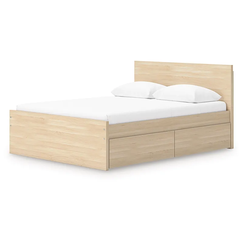 Onita Full Panel Platform Bed with 2 Side Storage