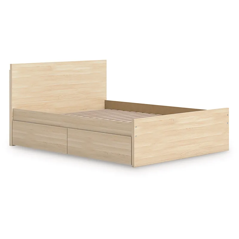 Onita Full Panel Platform Bed with 2 Side Storage