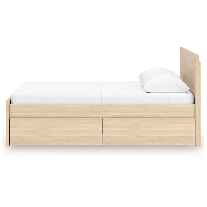 Onita Full Panel Platform Bed with 2 Side Storage
