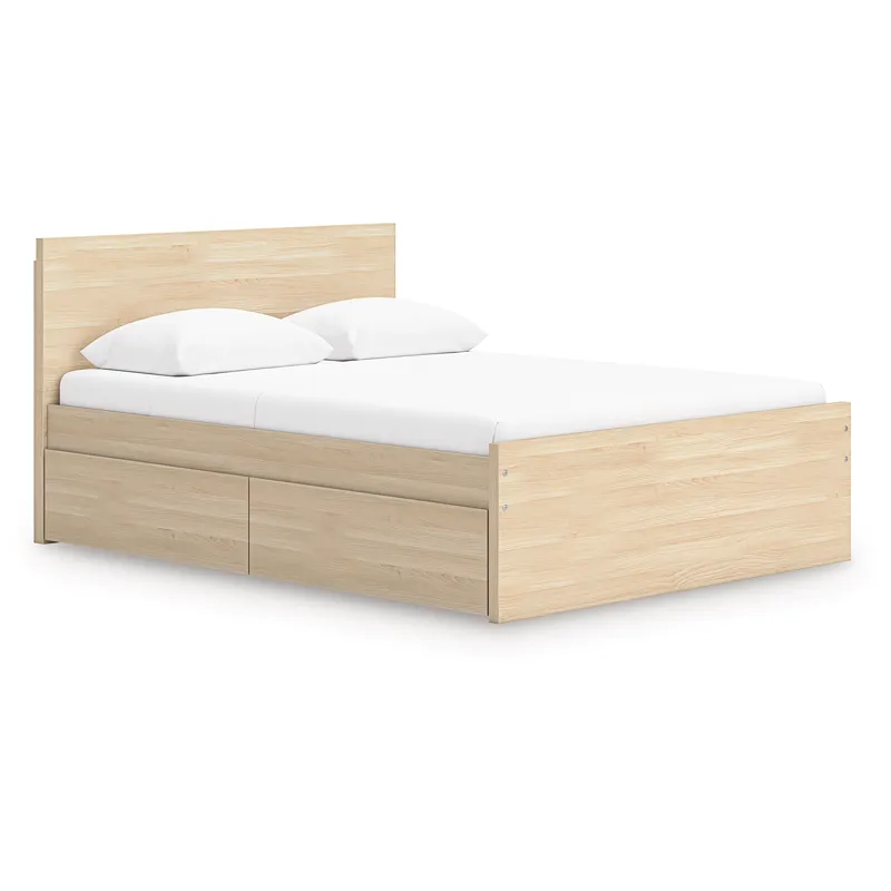 Onita Full Panel Platform Bed with 2 Side Storage