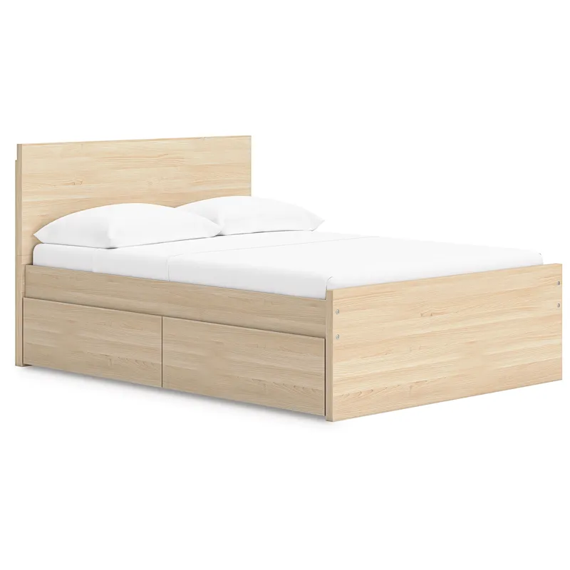 Onita Full Panel Platform Bed with 1 Side Storage