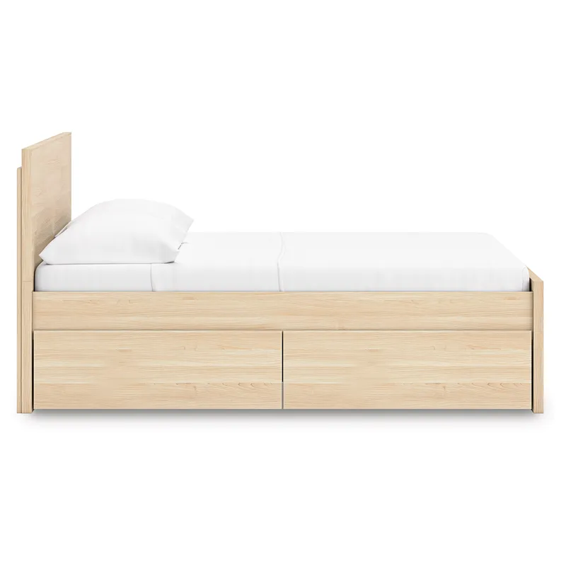 Onita Full Panel Platform Bed with 1 Side Storage
