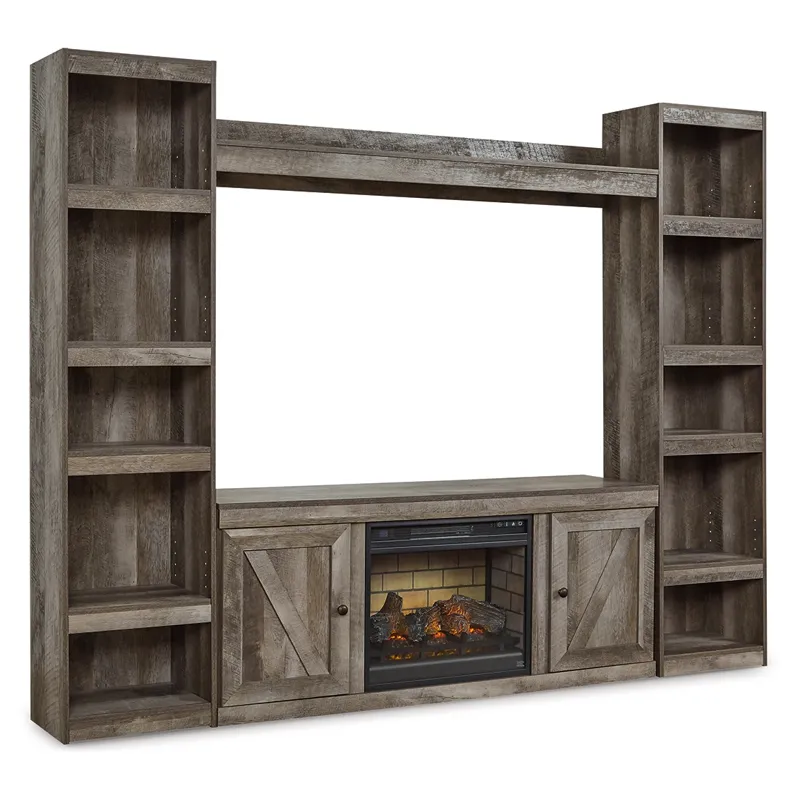 Wynnlow 4-Piece Entertainment Center with Electric Fireplace