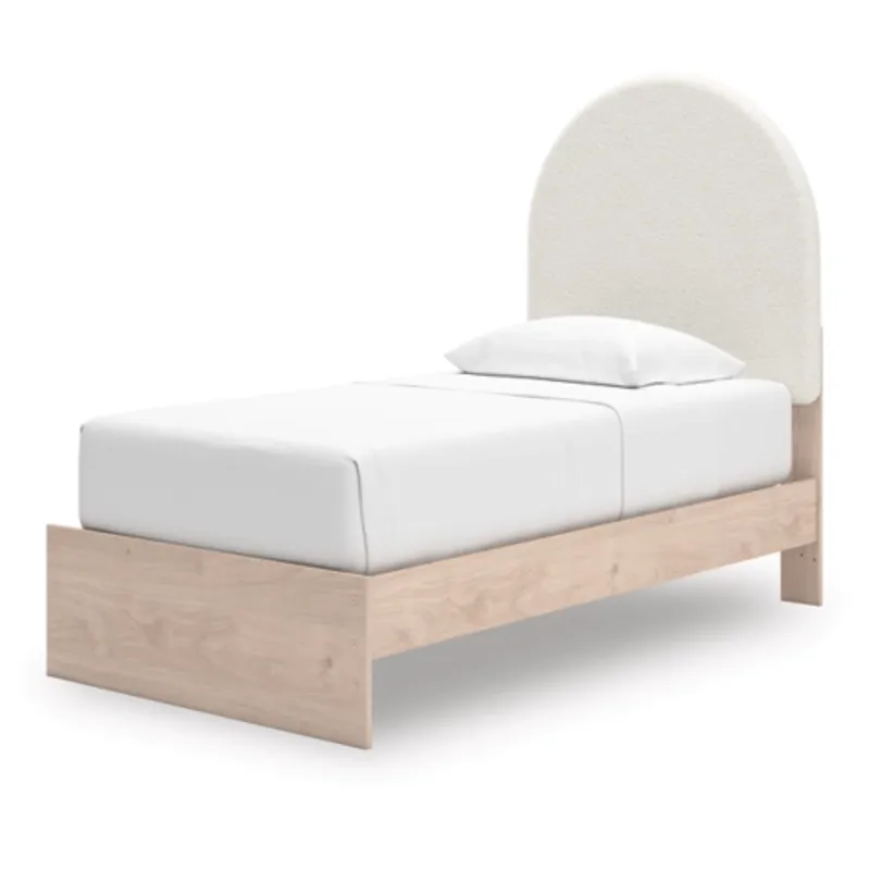 Shapella Twin Upholstered Panel Bed with Storage