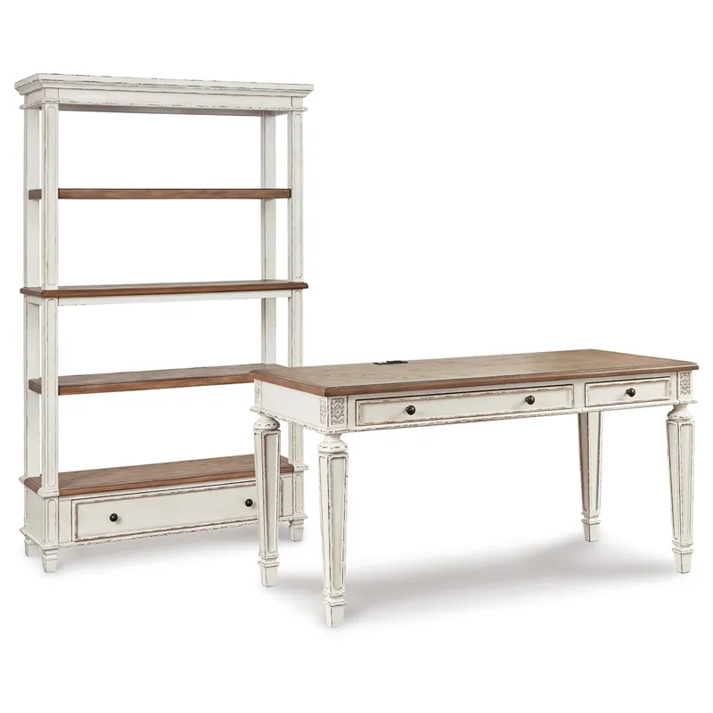 Realyn Desk and Bookcase